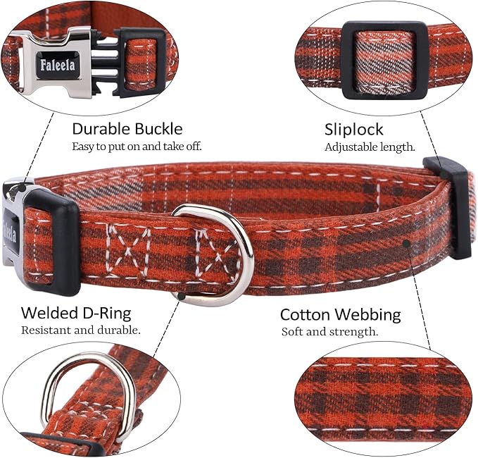 Faleela Soft &Comfy Bowtie Dog Collar,Detachable and Adjustable Bow Tie Collar,for Small Medium Large Pet (Small (Pack of 1), Orange)