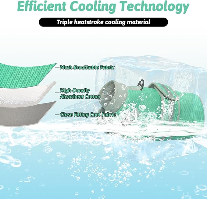 Dog Cooling Vest for Large Dogs,Lightweight Cooling Dog Jacket,Breathable Mesh Dogs Shirt Harness Vest with Adjustable Straps Reflective Stripe for Hot Weather with D-Ring for Beach,Hiking,L