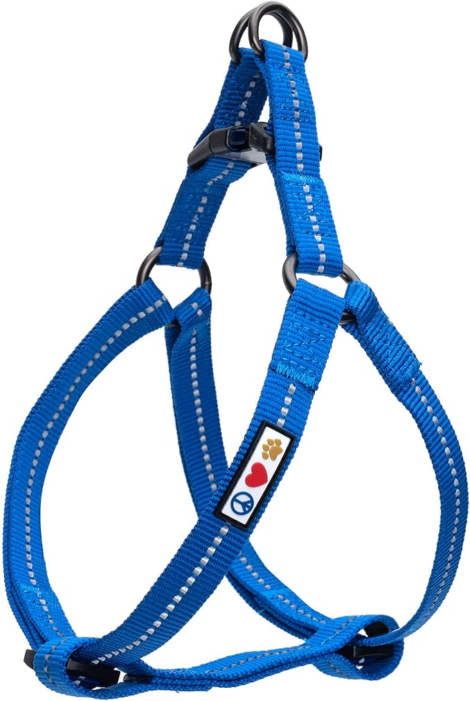 Pawtitas ♻️ Recycled Dog Harness with Reflective Stitched a Puppy Harness Made from Plastic Bottles Collected from Oceans Extra Small Blue Ocean