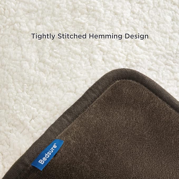 Bedsure Waterproof Dog Blankets for Medium Dogs - Medium Cat Blanket Washable for Couch Protection, Sherpa Fleece Puppy Blanket, Soft Plush Reversible Throw Furniture Protector, 30"X40", Coffee Brown