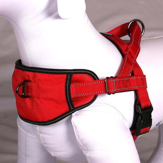 Max and Neo Passport Reflective Dog Harness - We Donate a Harness to a Dog Rescue for Every Harness Sold (X-Large, RED)