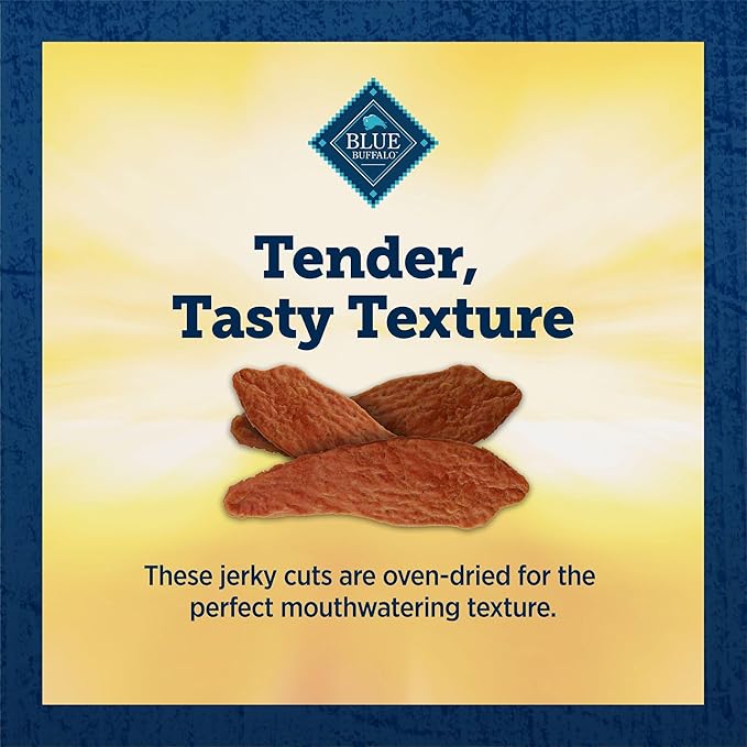 Blue Buffalo True Chews Premium Jerky Cuts Dog Treats, Made in the USA with Natural Ingredients, Duck, 12-oz Bag