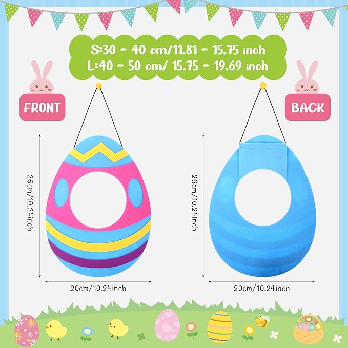 Cute Easter Dog Costume Adjustable Egg Dog Shaped Hat Headwear for Easter Party Pets Cats Festive Bunny Ears Decorative Accessory for Puppy Holiday Dress up(Small)