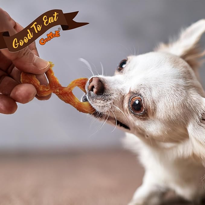 Gootoe Turkey Tendon Dog Treats, Strips 3oz, 100% USA-Sourced Turkey, Natural Snack, Premium Puppy Chews, Hypoallergenic, Rawhide Free, Reseal Value Bags, Size for Small Dogs