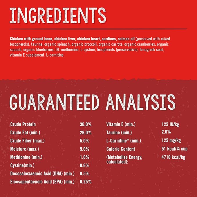Stella & Chewy's Freeze-Dried Raw Dog Food for Heart Health - Cage-Free Chicken - Natural Solution for Cardiovascular Support & Energy - Premium Raw Nutrition - 13oz