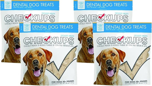 Dental Dog Treats, 24 Treats - 48 oz. in Each Pack (Pack of 4)