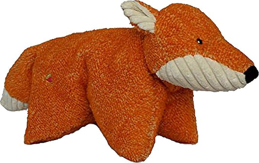 HuggleHounds Plush Dog Toys For Large Dogs & Aggressive Chewers - Squeaky Dog Toy - Soft Extra Durable Stuffed Pet Toy - Fluffy Knotless Puppy Toys - Best For All Breed | Squooshie Fox