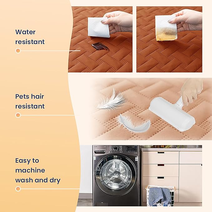 gogobunny 100% Double Sided Waterproof Dog Blanket Soft Pet Bed Cover Reversible Protect Furniture Couch Sofa Car for Puppy Cat Kids (Dark Pumpkin/Light Pumpkin, 30x30 Inch (Pack of 1))