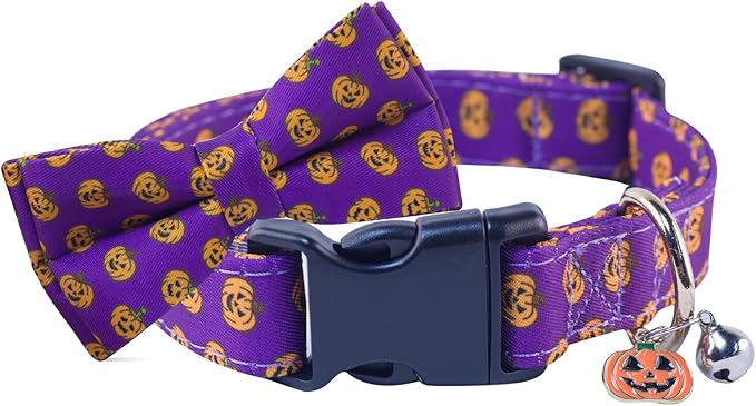 SuperBuddy Dog Collar, Adjustable Dog Collar with Bowtie, Pet Collar for Dog Soft Bowtie Dog Collars for Small Medium Large Pet