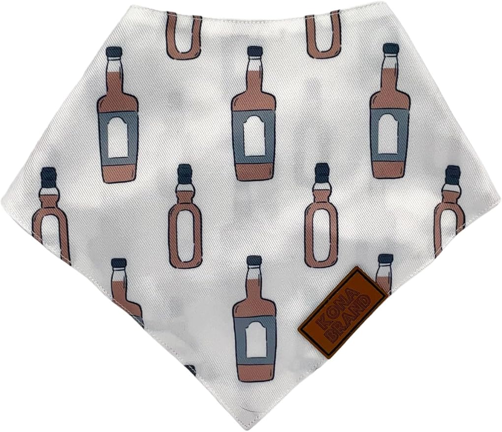 KonaBrandCo- Premium Handmade Dog Bandana | Dual Layered Silky Durable Polyester Fabric | Adjustable Fit Custom Shape- Won't Roll (Small, KNOX)