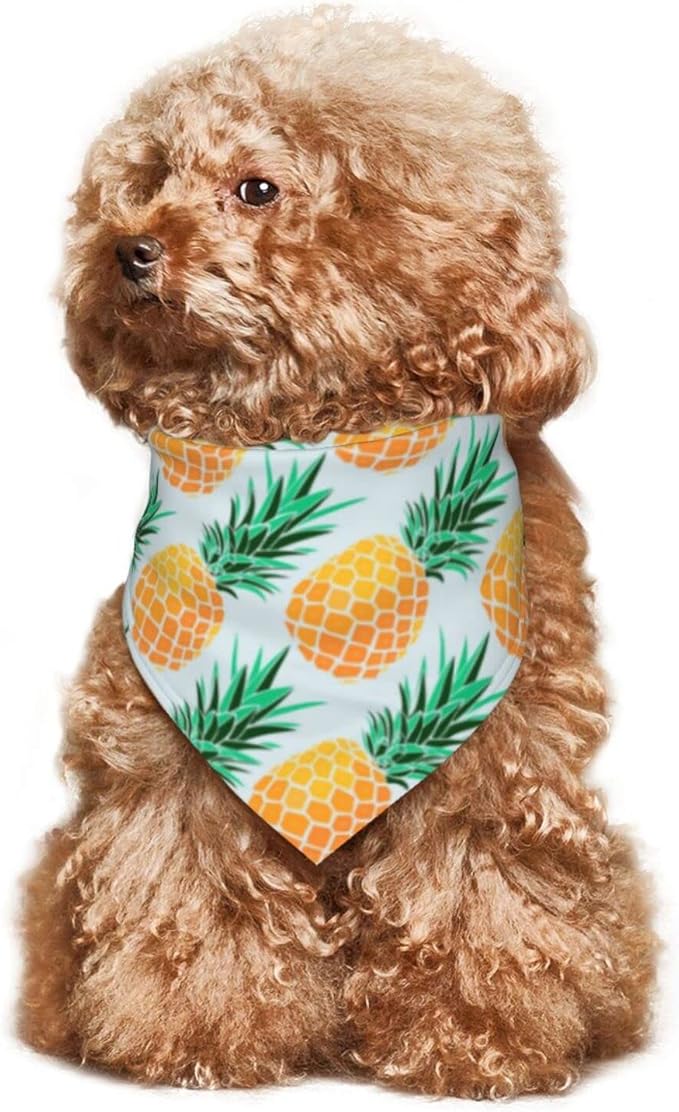 Tropical Pineapple Dog Bandana Scarf Triangle Bibs Pet Accessories Cat Kerchief