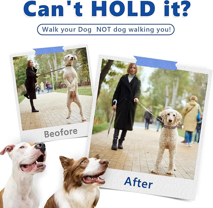 Supet Dog Training Collar, Adjustable No Pull Dog Training Collar with Buckle for Small Medium Large Dogs(Packed with One Extra Links)