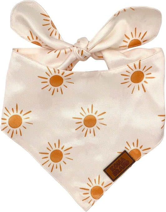 KonaBrandCo- Premium Handmade Dog Bandana | Dual Layered Silky Durable Polyester Fabric | Adjustable Fit Custom Shape- Won't Roll (Medium, BETSY)