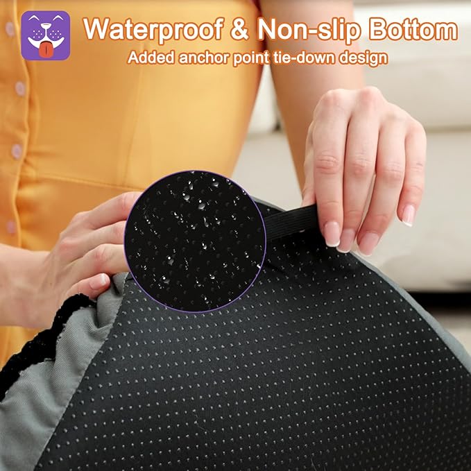 POCBLUE Deluxe Washable Dog Bed for Small Dogs Dog Crate Mat 24 inch Comfy Fluffy Kennel Pad Anti-Slip for Dogs Up to 25 lbs, 24" x 17", Black