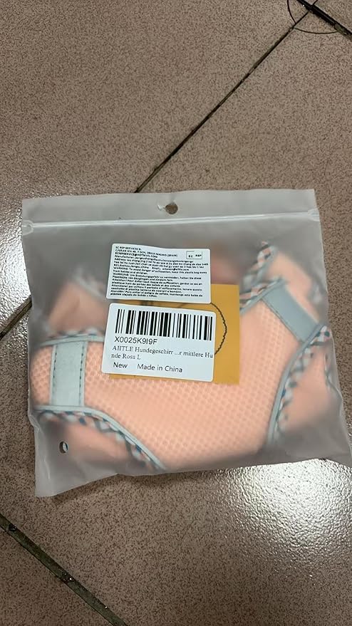 AIITLE Escape-Proof Dog Harness - Extra Soft Jacquard Fabric with Moisture-Wicking Lining, Adjustable Fit for Boston Terrier, Pekingese - Running, Playdates, Outdoor Adventures (Pink, L)