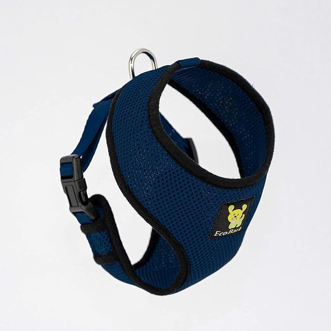 EcoBark Dog Harness - Eco-Friendly Max Comfort Harnesses - Luxurious Soft Mesh Halter - Over The Head Harness Vest- No Pull and No Choke for Large, XL, and XXL Dogs (XL, Navy)