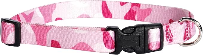 Casual Canine Camo Dog Collar, 6-10-Inch, Pink