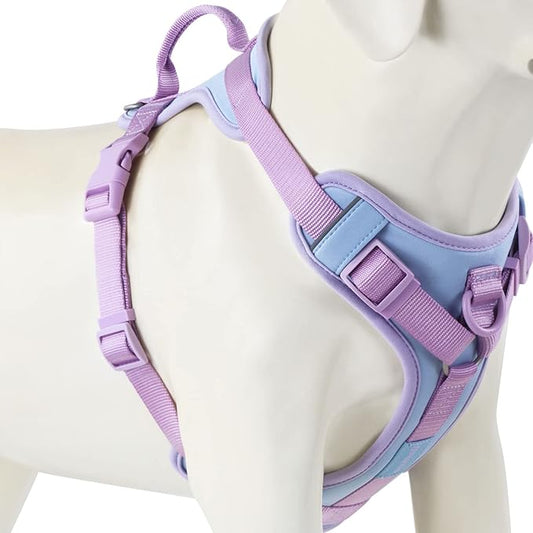 No Pull Dog Harness Adjustable Soft Padded Pet Vest with Control Handle Adorable Daily Harness for Dogs（Spun Sugar M）