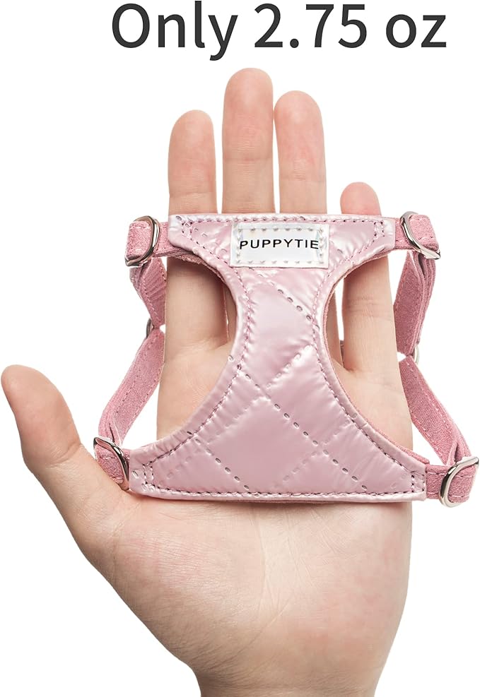 Puppytie No Pull Dog Harness with Multifunction Dog Leash,Soft Adjustable No Choke Escape Proof Pet Harness Vest for Medium Dogs,Glossy Grey,M