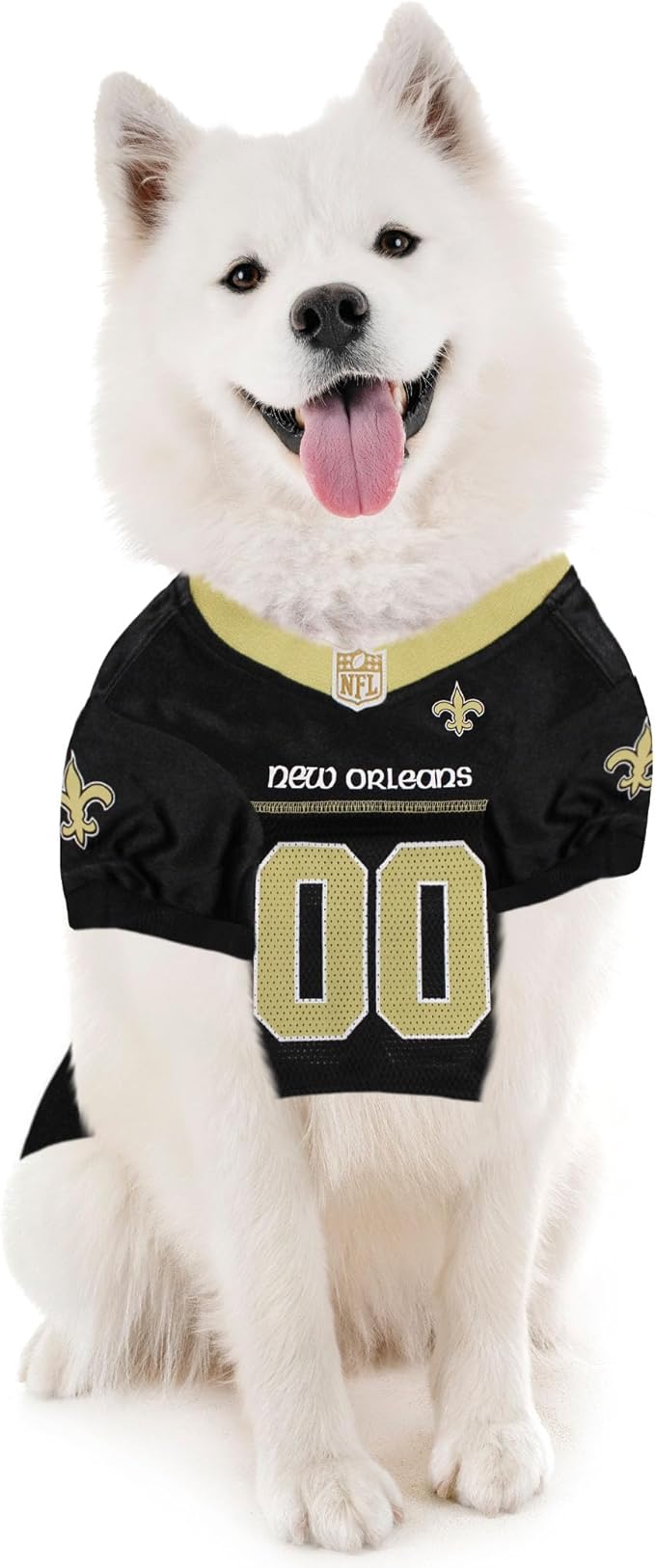 Pets First NFL New Orleans Saints Dog Jersey - Size 3X-Large. Licensed Football Jersey Costume for Dogs