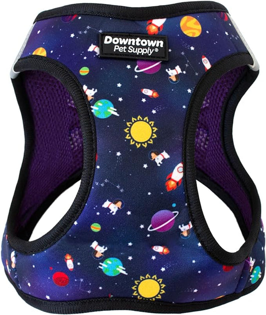 Downtown Pet Supply Step in Dog Harness No Pull, X-Large, Space - Adjustable Harness with Padded Mesh Fabric and Reflective Trim - Buckle Strap Harness for Dogs