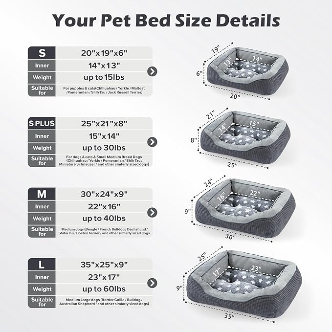 SIWA MARY Dog Beds for Medium Large Dogs, Washable Pet Bed with Wide Sides, Pentagram Pattern Design, Warming Soft Orthopedic Puppy Bed for Pet Sleeping, Non-Slip Bottom