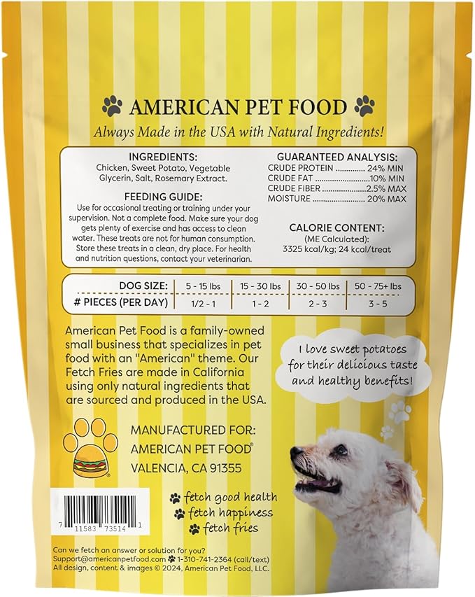 Chicken and Sweet Potato Dog Treats, Soft Chicken Jerky for Small and Large Breeds, Naturally Healthy, Made in The USA (16 oz)