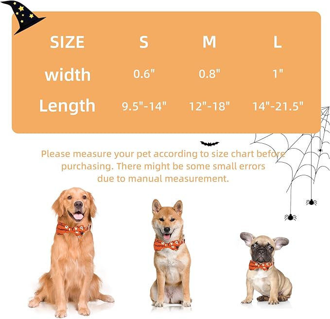 Adjustable Bow Tie Dog Collar Printed Cute Patterns Spring Summer Soft Pet Collars for Small Medium Large Dogs