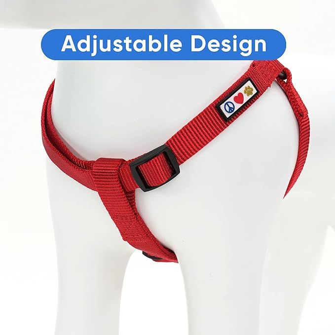 Pawtitas Solid Color Step in Dog Harness or Vest Harness Dog Training Walking of Your Puppy Harness Extra Small Dog Harness Red Dog Harness