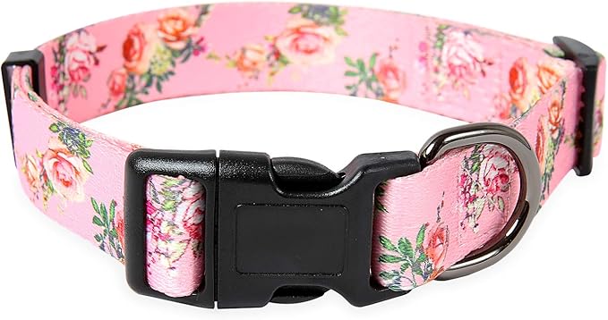 Timos Dog Collar, Adjustable Soft Dog Collar for Small Medium Large Dogs, Patterned Puppy Collars with Quick Release Buckle for Boy and Girl Female Dogs,XS Length 8.5''-11''