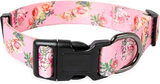 Timos Dog Collar, Adjustable Soft Dog Collar for Small Medium Large Dogs, Patterned Puppy Collars with Quick Release Buckle for Boy and Girl Female Dogs,XS Length 8.5''-11''
