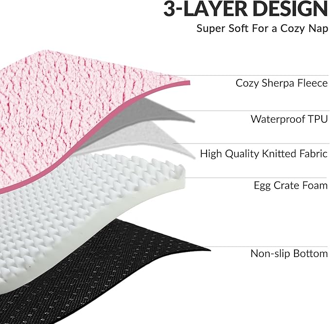 Patas Lague Orthopedic Jumbo Dog Bed for Extra Large Dogs 56''X40'', Waterproof L Shaped Jumbo Pet Sofa Beds with Removable Washable Cover, Soft Comfortable Pet Couch Mat with Nonskid Bottom, Pink