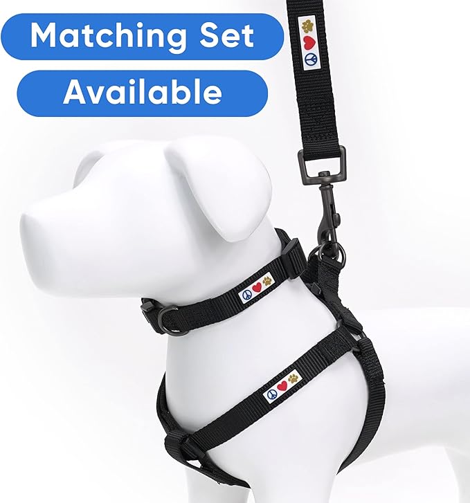 Pawtitas Step-in Dog Harness Solid Color Vest for Training & Walking, Puppy & Medium Dog Black Onyx