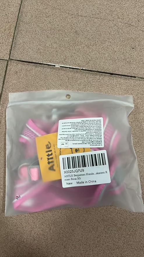 AIITLE Comfortable Dog Harness and Leash Set for Walking - Spring Step in Vest Harness,Reflective Bands, Adjustable No Pull Puppy Essentials, for Small Dogs and House Cats Pure Pink XS