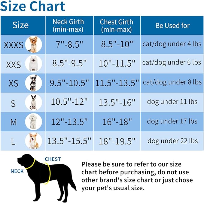 Tiny Dog Harness, All Weather Diamond Mesh, Reflective Stripes, No Pull Step in Lightweight Vest Harness for Puppy, Small Dogs and Cats Blue XXXS