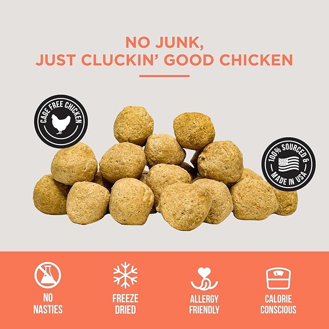 Natural Rapport Chicken Meatball Treats - The Only Chicken Meatballs Dogs Need - All Natural for Small & Large Dogs (4 oz)