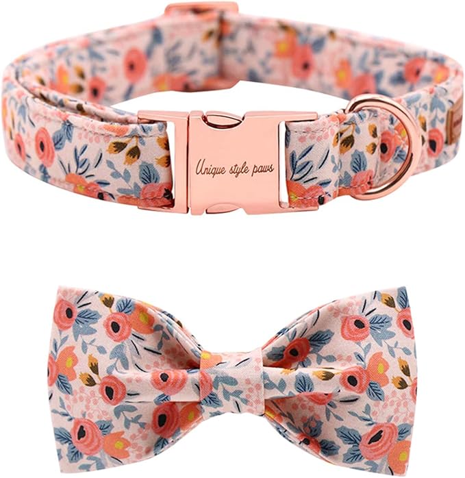 Unique style paws Dog Collar Bow tie Collar Adjustable Collars for Dogs and Cats Small Medium Large