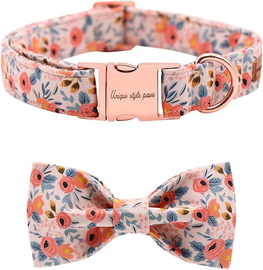 Unique style paws Dog Collar Bow tie Collar Adjustable Collars for Dogs and Cats Small Medium Large