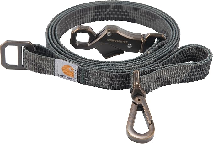 Carhartt Pet Durable Nylon Webbing Leashes for Dogs, Reflective Stitching for Visibility, Duck Camo Tarmac, Small