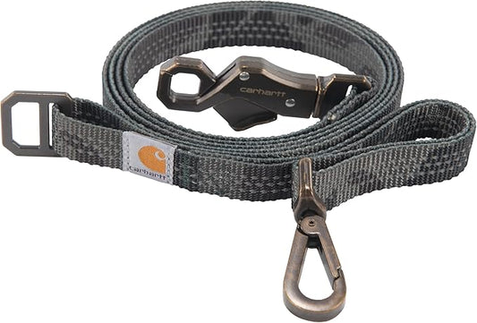 Carhartt Pet Durable Nylon Webbing Leashes for Dogs, Reflective Stitching for Visibility, Duck Camo Tarmac, Small
