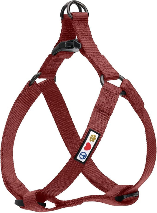 Pawtitas Solid Color Step in Dog Harness or Vest Harness Dog Training Walking of Your Puppy Harness Small Dog Harness Marsala Brown Dog Harness