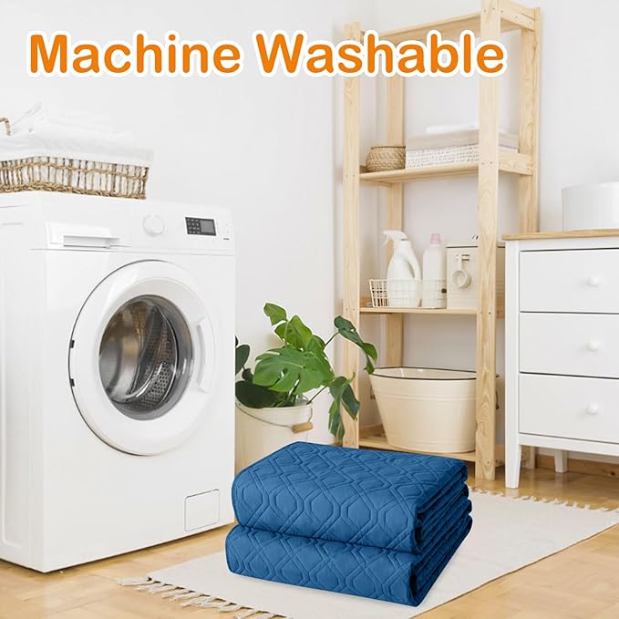 hyha Waterproof Dog Bed Blanket, Soft Pet Blankets, Waterproof Couch Cover for Dogs, Reversible Sofa Covers Washable for Furniture (52x82 Inch, Navy Blue/Blue)