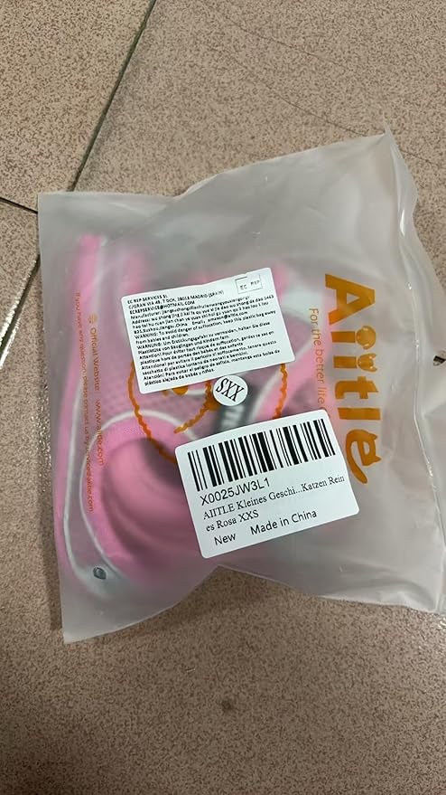 AIITLE Small Harness for Puppy with A Leash - Spring Dog Vest Harness with Super Breathable Mesh, Reflective No-Pull Pet Harness for Outdoor Walking, Camping for Small Dogs, Cats Pure Pink XXS