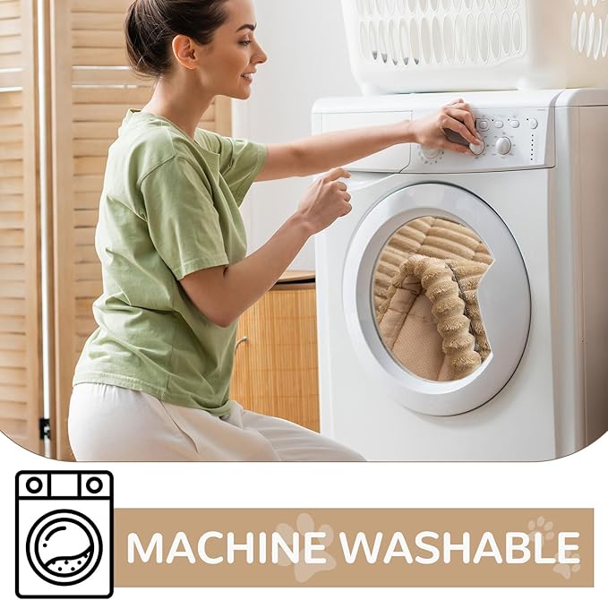 OTOB Sofa Cover Dog Couch Cover Protector, Non Slip Couch Cover for Dogs, Washable Fuzzy Pet Bed Couch Covers Sofa Protector Boho Pet Friendly (23.6" x 47.2", Coffee)