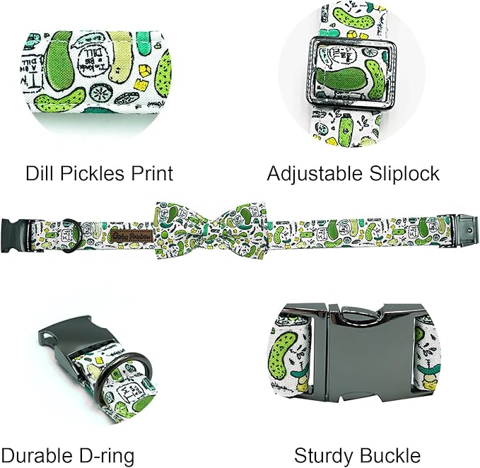 Dog Collar Big Dills Dog Collar Pet Collar Dog Summer Collar Holiday Dog Collar Girl or Boy Pet Dog Collar Adjustable Dog Collar for X-Small Dogs