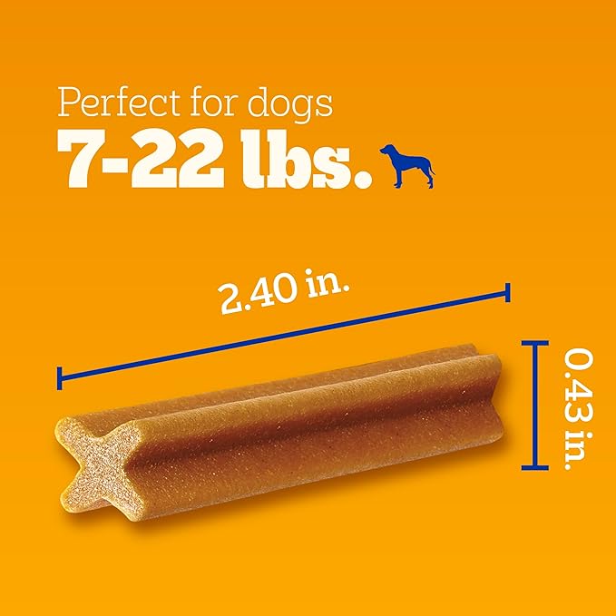 Pedigree Dentastix Small and Toy Breed Dog Treats, Original Flavor, 1.63 lb. Bag (108 Treats)