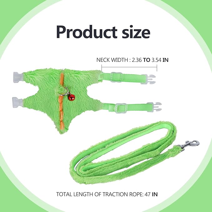 Ferret Harness, Ferret Leash, Ferrets Harness and Leash Set with Safe Bell, Ferrets Collar Small Animals Vest Harnes for Puppy, Teacup Dog and Other Small Pet (Yellow)