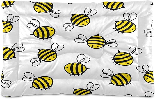 Flying Bumble Bees Pet Bed - Comfortable Calming Dogs Cat Bed Mat, Soft Plush Surface Pet Bed Cushion Bed for All Season, 18x24inch