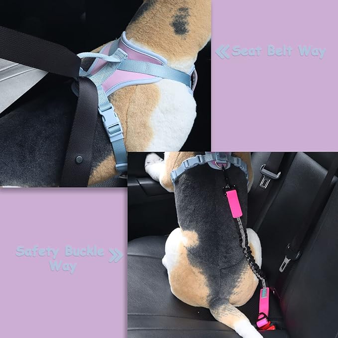 No Pull Dog Harness Adjustable Soft Padded Pet Vest with Control Handle Adorable Daily Harness for Dogs（Sweet Lilac XL）