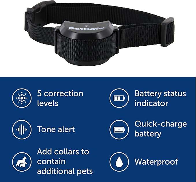 PetSafe Stay & Play Compact Wireless Pet Fence for Dogs, No Wire Circular Boundary, Secure up to 3/4 Acre, No-Dig and Portable for Travel, for Dogs 5lb & up, from Parent Company Invisible Fence Brand